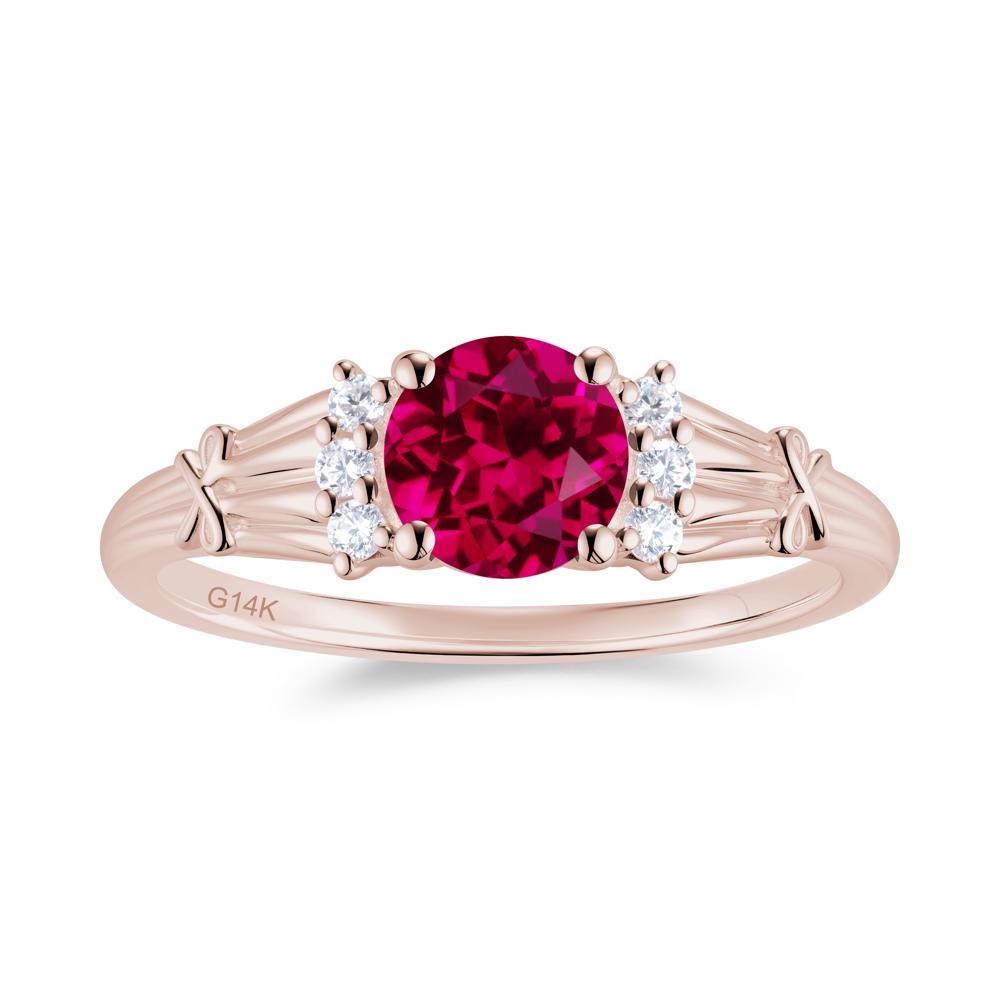 Boho Flower Inspired Cubic Zirconia Ring - LUO Jewelry #gemstone_Ruby