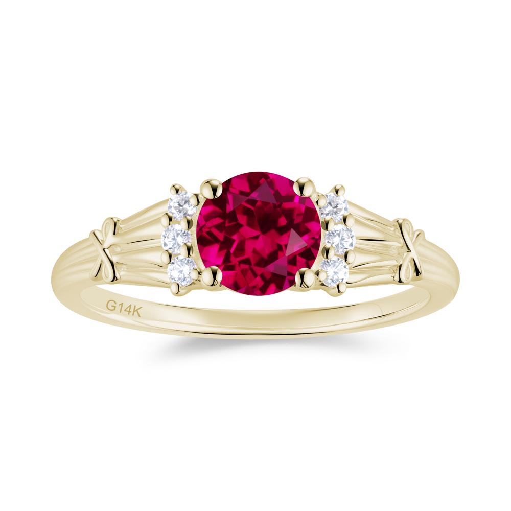 Boho Flower Inspired Cubic Zirconia Ring - LUO Jewelry #gemstone_Ruby