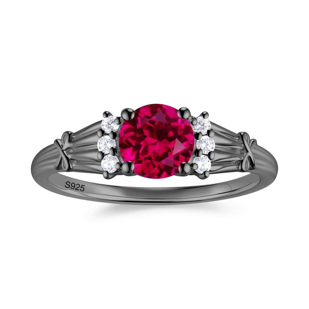 Boho Flower Inspired Cubic Zirconia Ring - LUO Jewelry #gemstone_Ruby