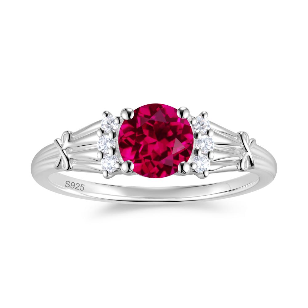 Boho Flower Inspired Cubic Zirconia Ring - LUO Jewelry #gemstone_Ruby