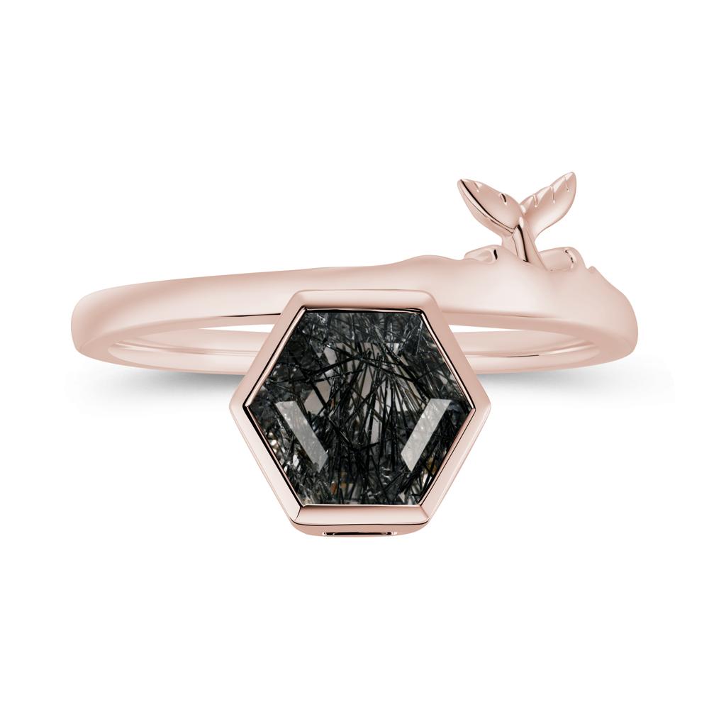 Dolphin Tail Emerald Ocean Ring - LUO Jewelry #gemstone_Black Rutilated Quartz
