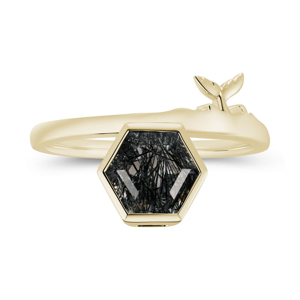 Dolphin Tail Emerald Ocean Ring - LUO Jewelry #gemstone_Black Rutilated Quartz