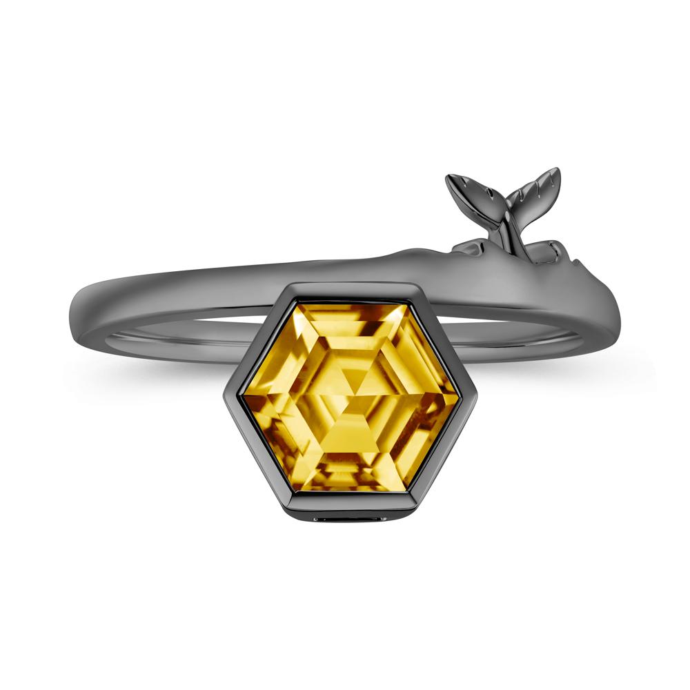 Dolphin Tail Emerald Ocean Ring - LUO Jewelry #gemstone_Citrine