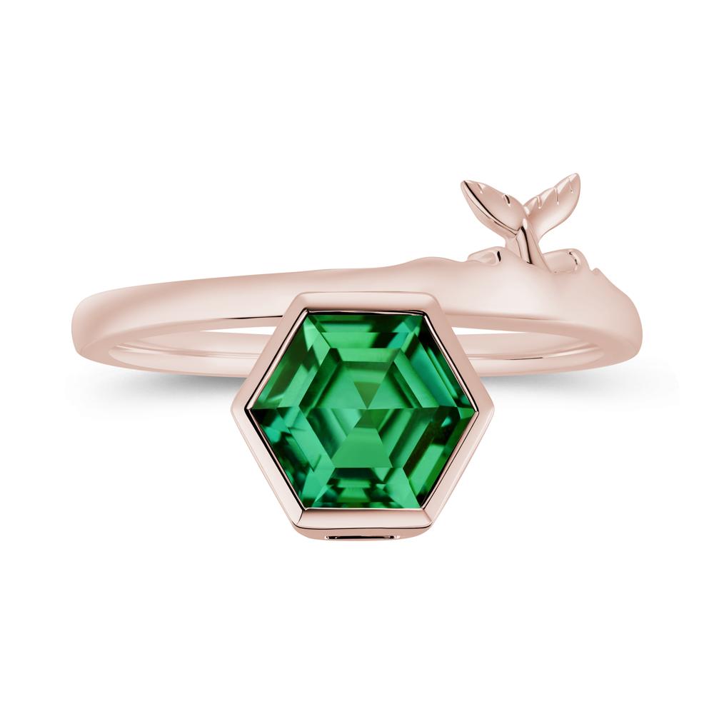 Dolphin Tail Emerald Ocean Ring - LUO Jewelry #gemstone_Emerald