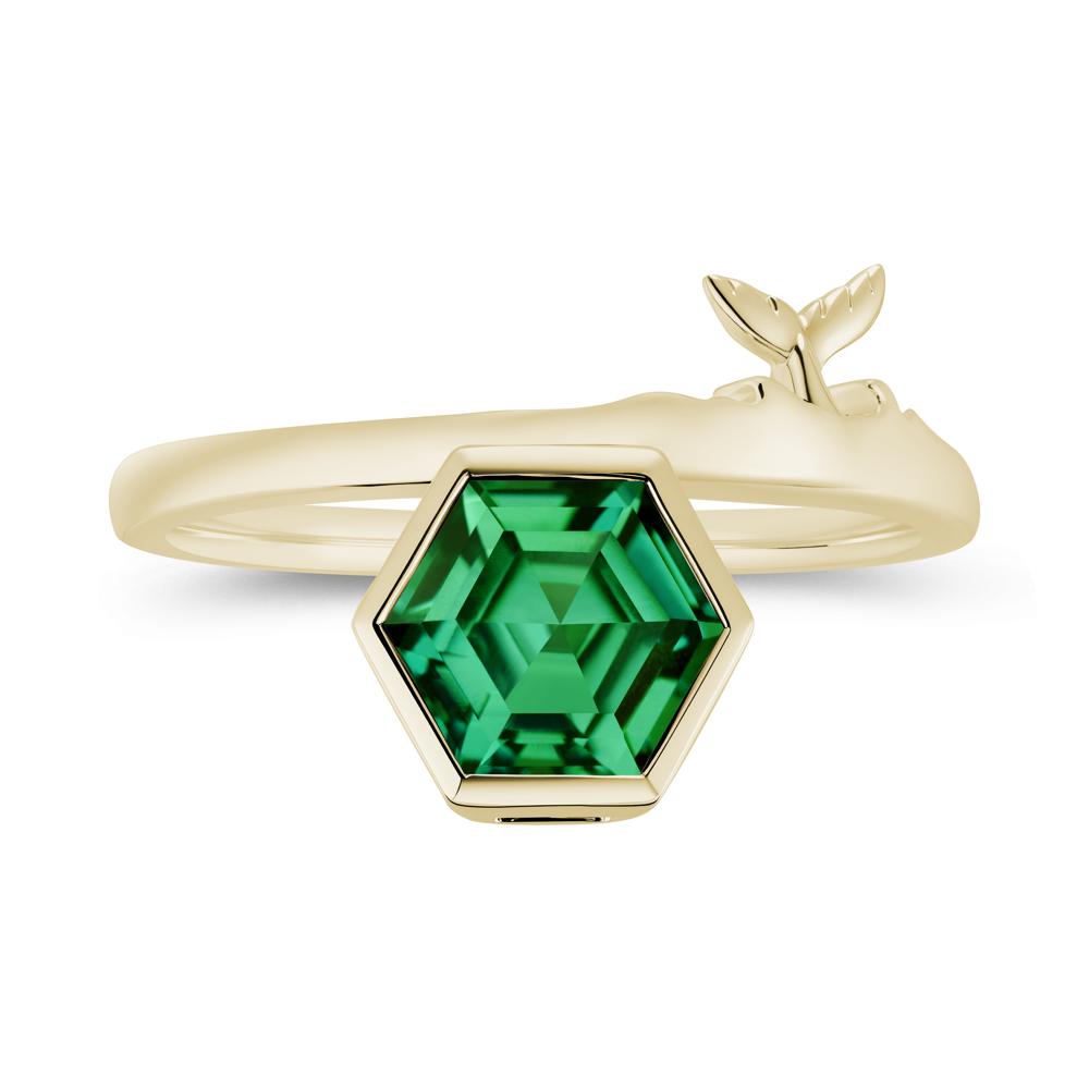 Dolphin Tail Emerald Ocean Ring - LUO Jewelry #gemstone_Emerald