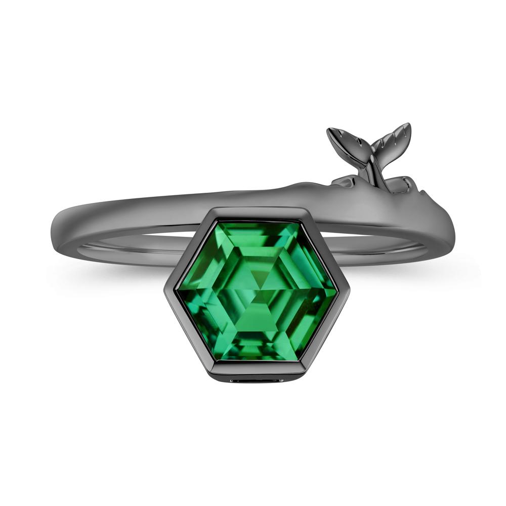 Dolphin Tail Emerald Ocean Ring - LUO Jewelry #gemstone_Emerald