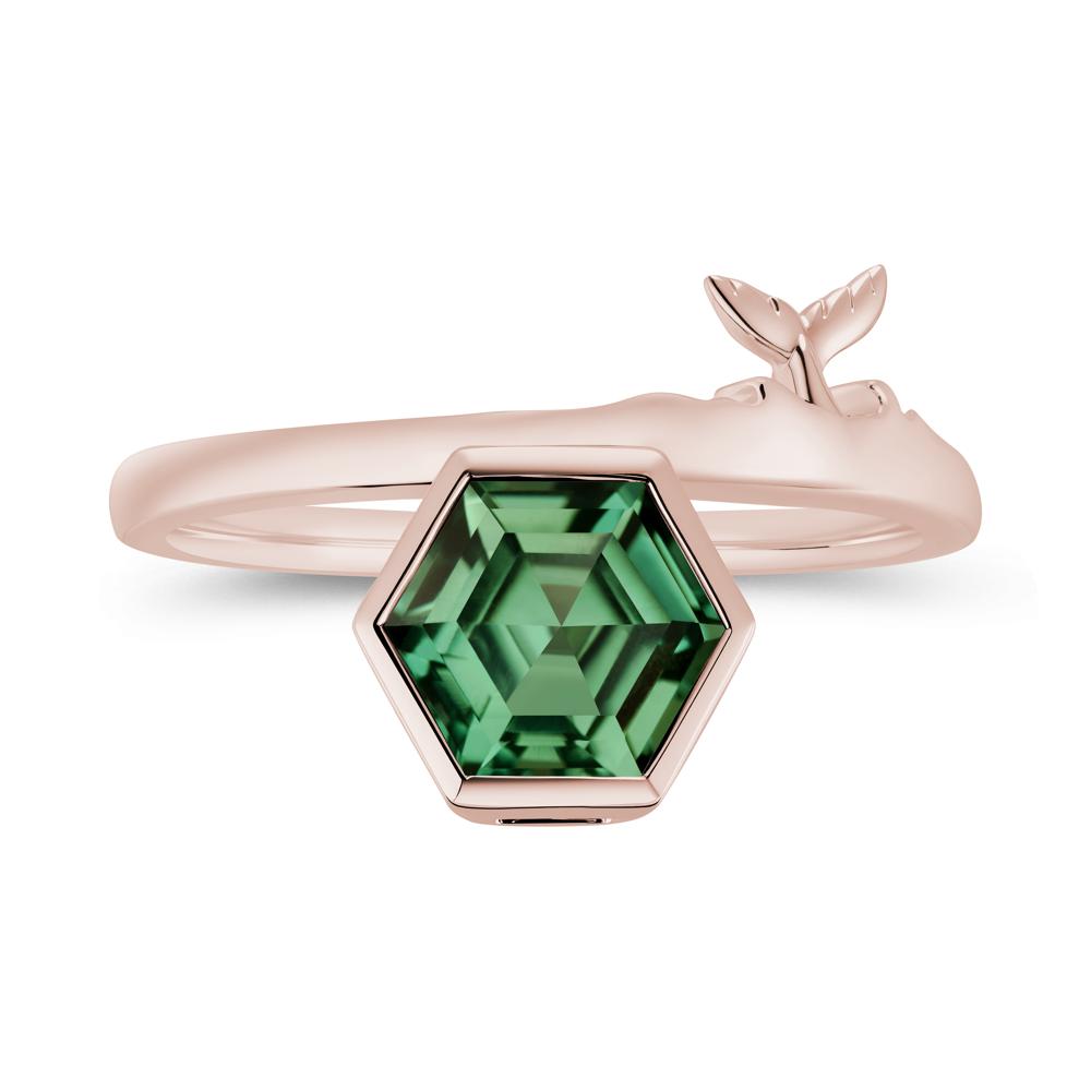 Dolphin Tail Emerald Ocean Ring - LUO Jewelry #gemstone_Green Sapphire