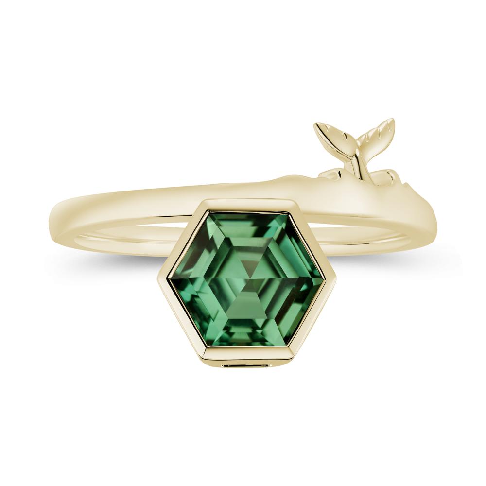 Dolphin Tail Emerald Ocean Ring - LUO Jewelry #gemstone_Green Sapphire