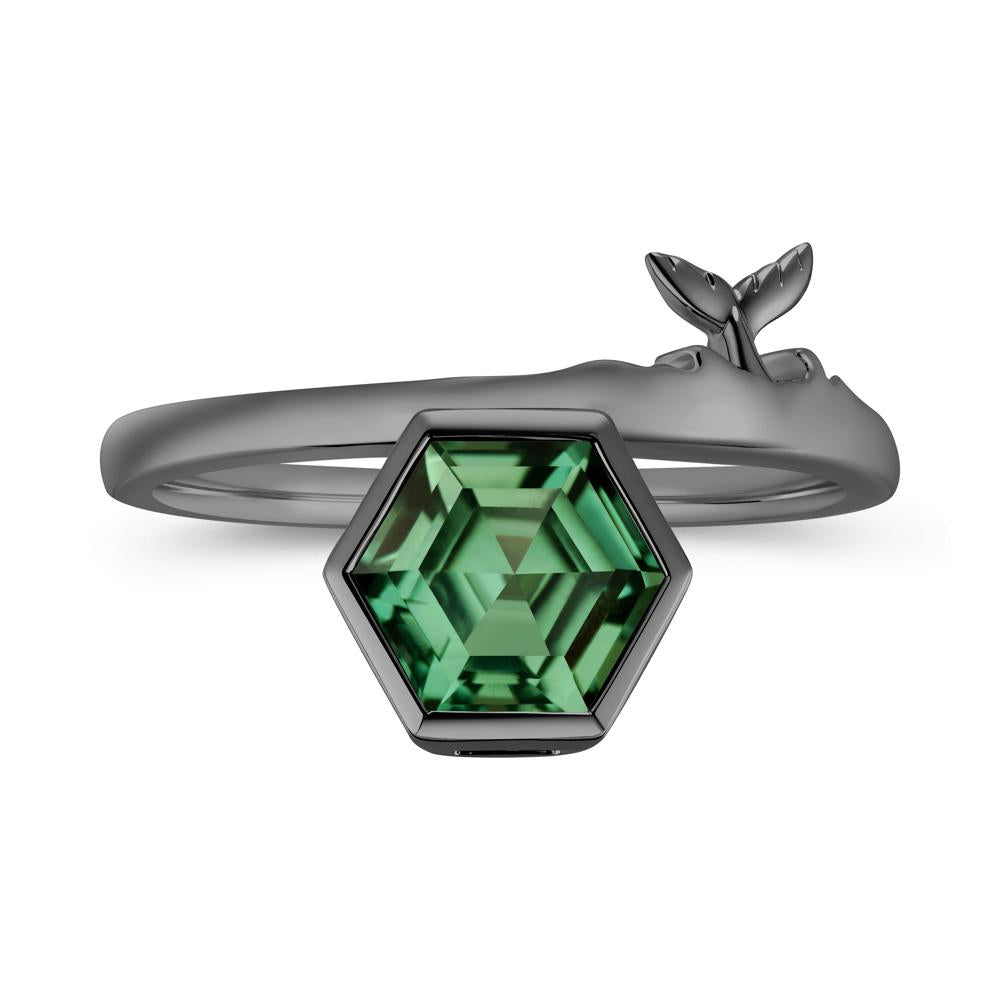 Dolphin Tail Emerald Ocean Ring - LUO Jewelry #gemstone_Green Sapphire