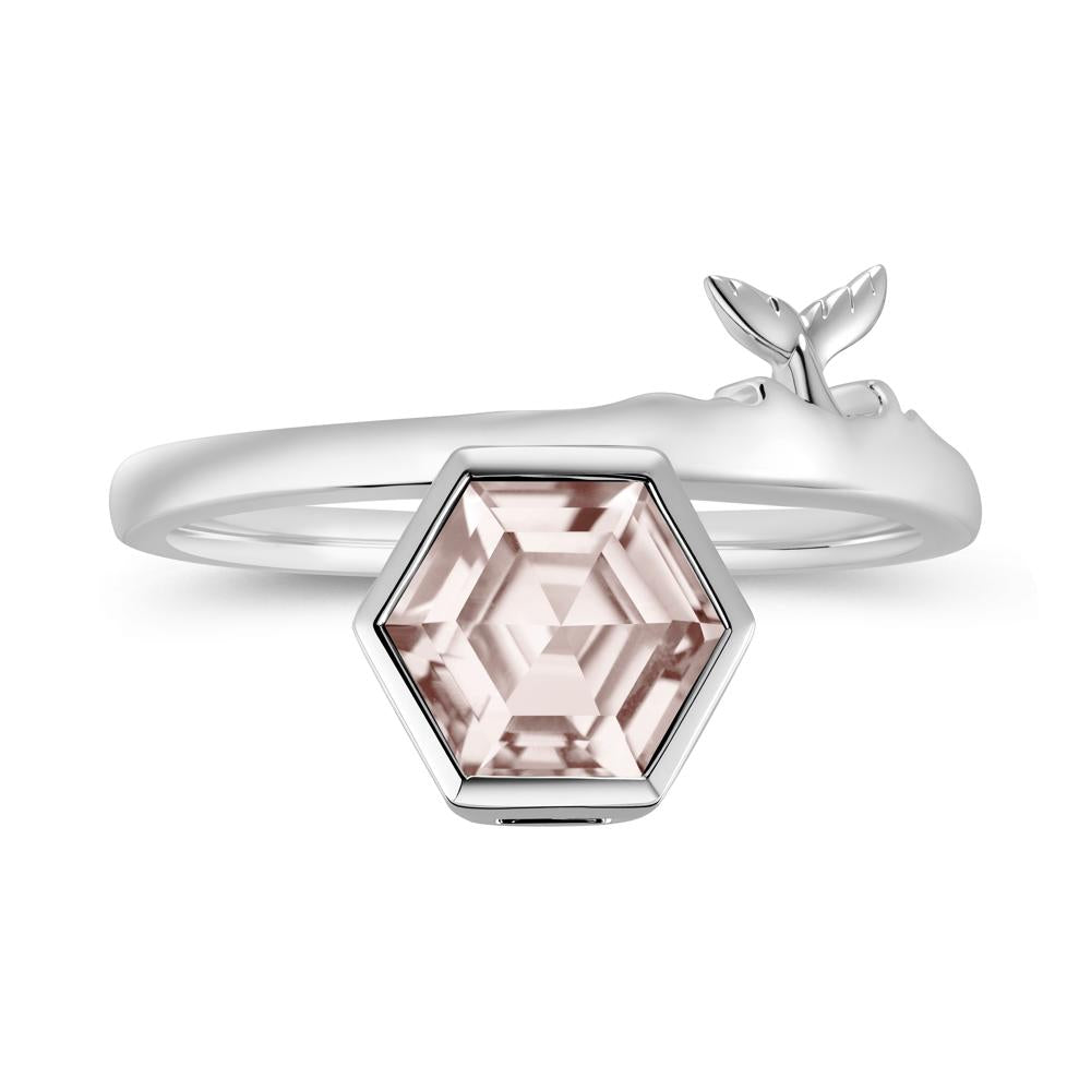 Dolphin Tail Emerald Ocean Ring - LUO Jewelry #gemstone_Morganite