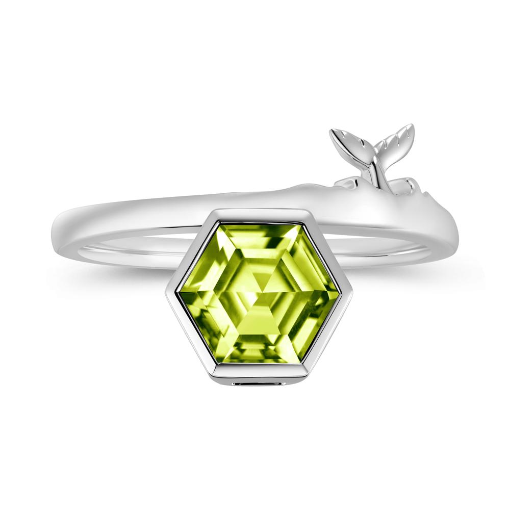 Dolphin Tail Emerald Ocean Ring - LUO Jewelry #gemstone_Peridot