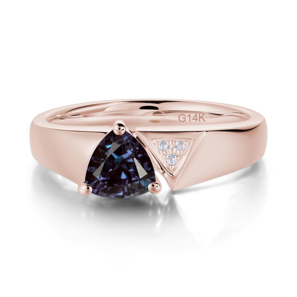 Geometric London Blue Topaz Triangle Ring - LUO Jewelry #gemstone_Alexandrite
