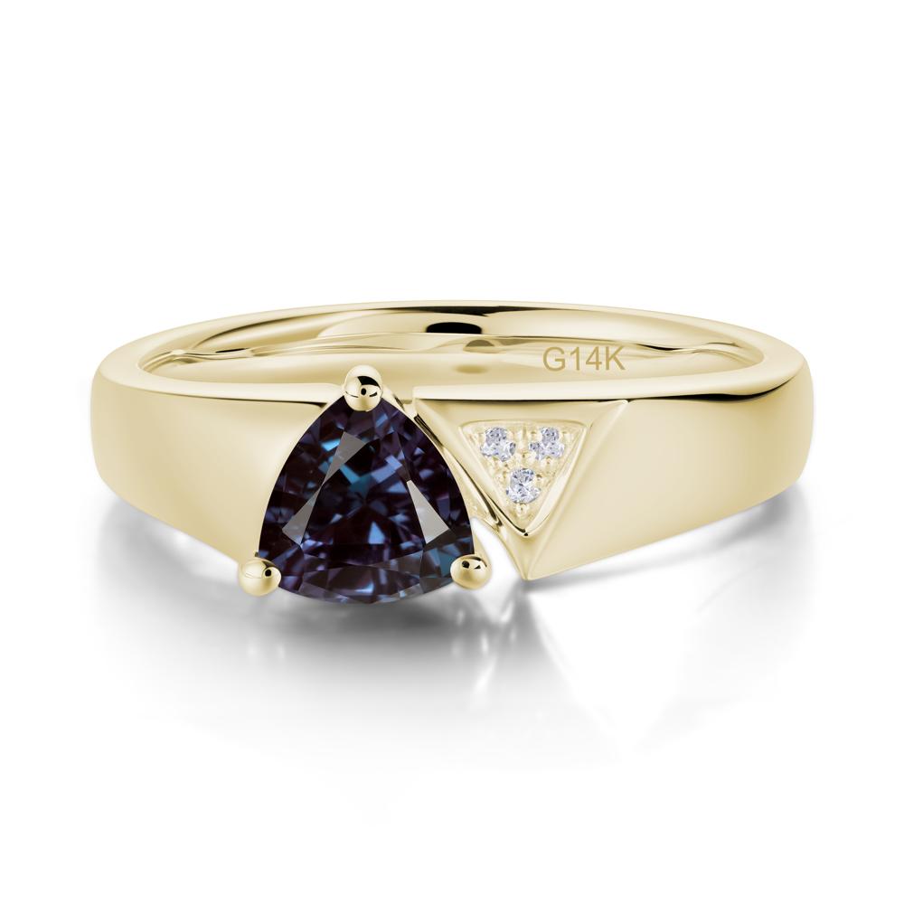 Geometric London Blue Topaz Triangle Ring - LUO Jewelry #gemstone_Alexandrite