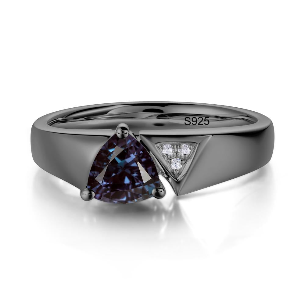 Geometric London Blue Topaz Triangle Ring - LUO Jewelry #gemstone_Alexandrite