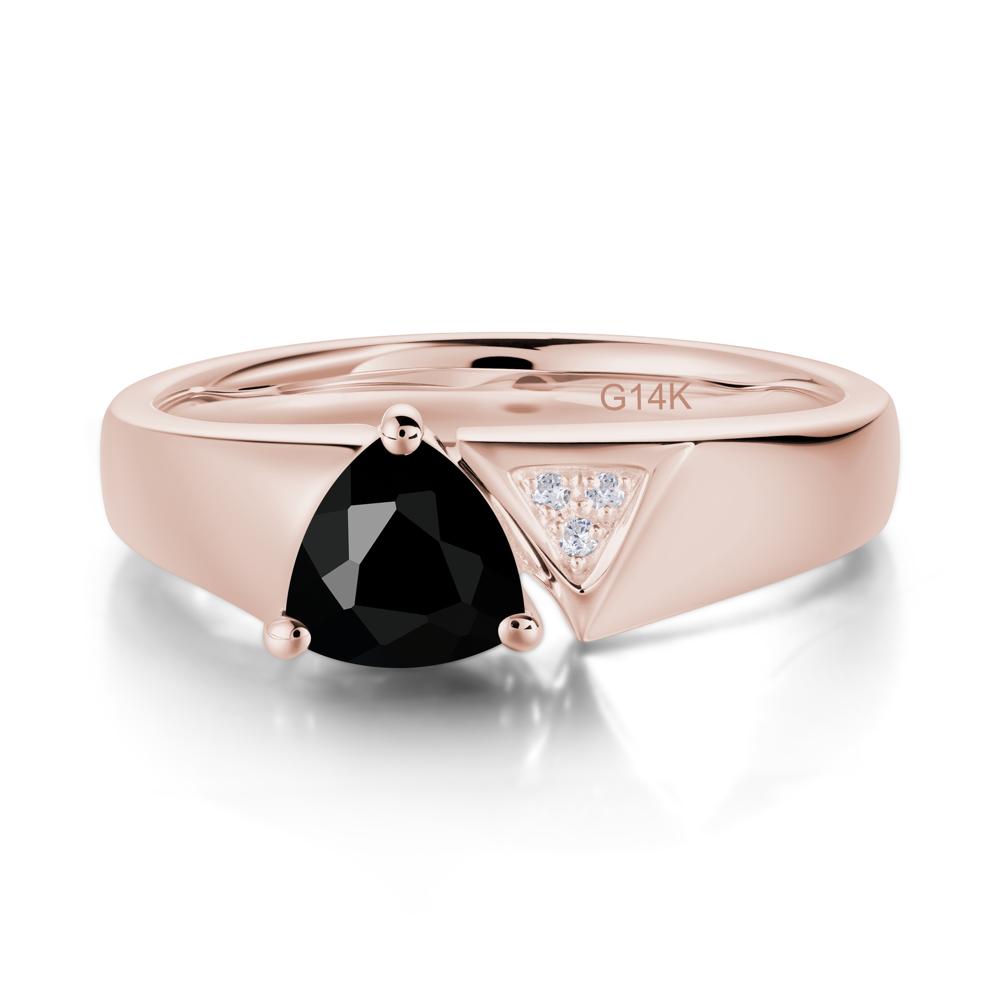 Geometric London Blue Topaz Triangle Ring - LUO Jewelry #gemstone_Black Spinel