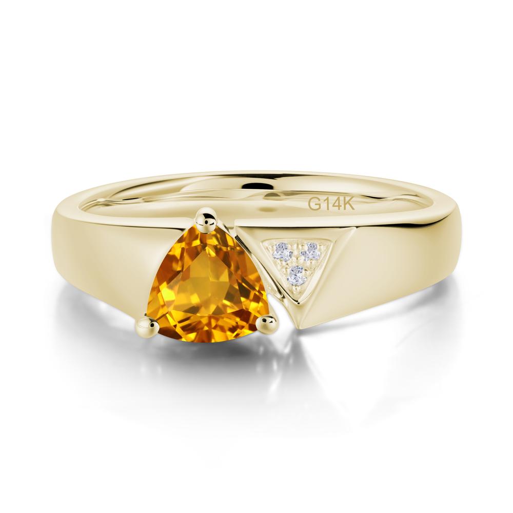 Geometric London Blue Topaz Triangle Ring - LUO Jewelry #gemstone_Citrine