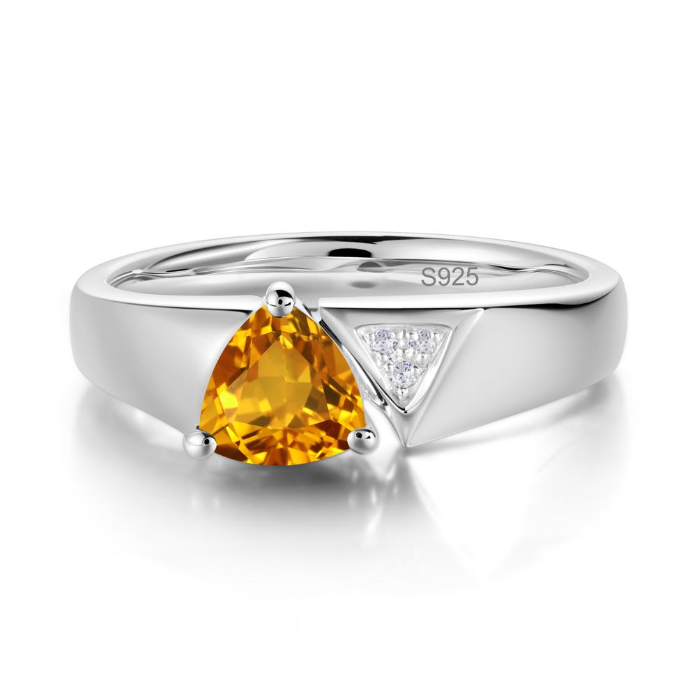 Geometric London Blue Topaz Triangle Ring - LUO Jewelry #gemstone_Citrine