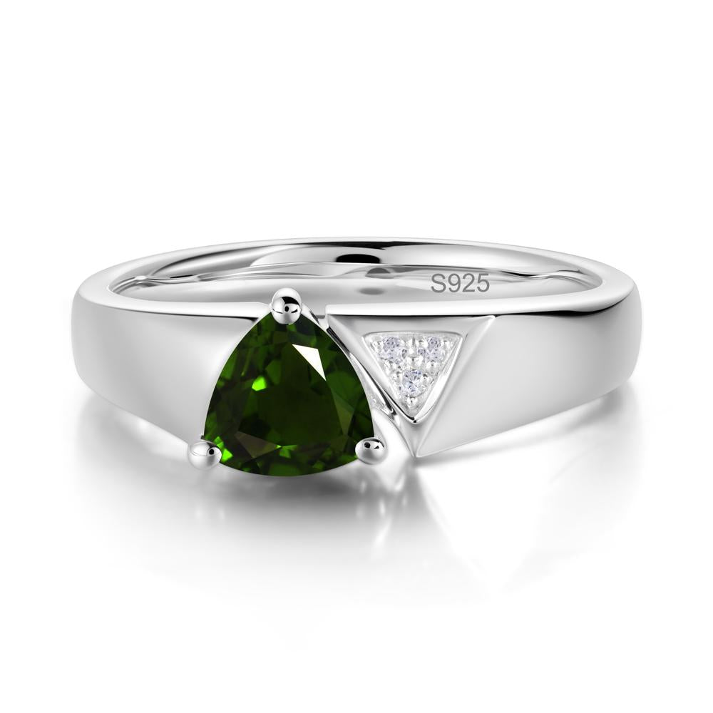 Geometric London Blue Topaz Triangle Ring - LUO Jewelry #gemstone_Diopside