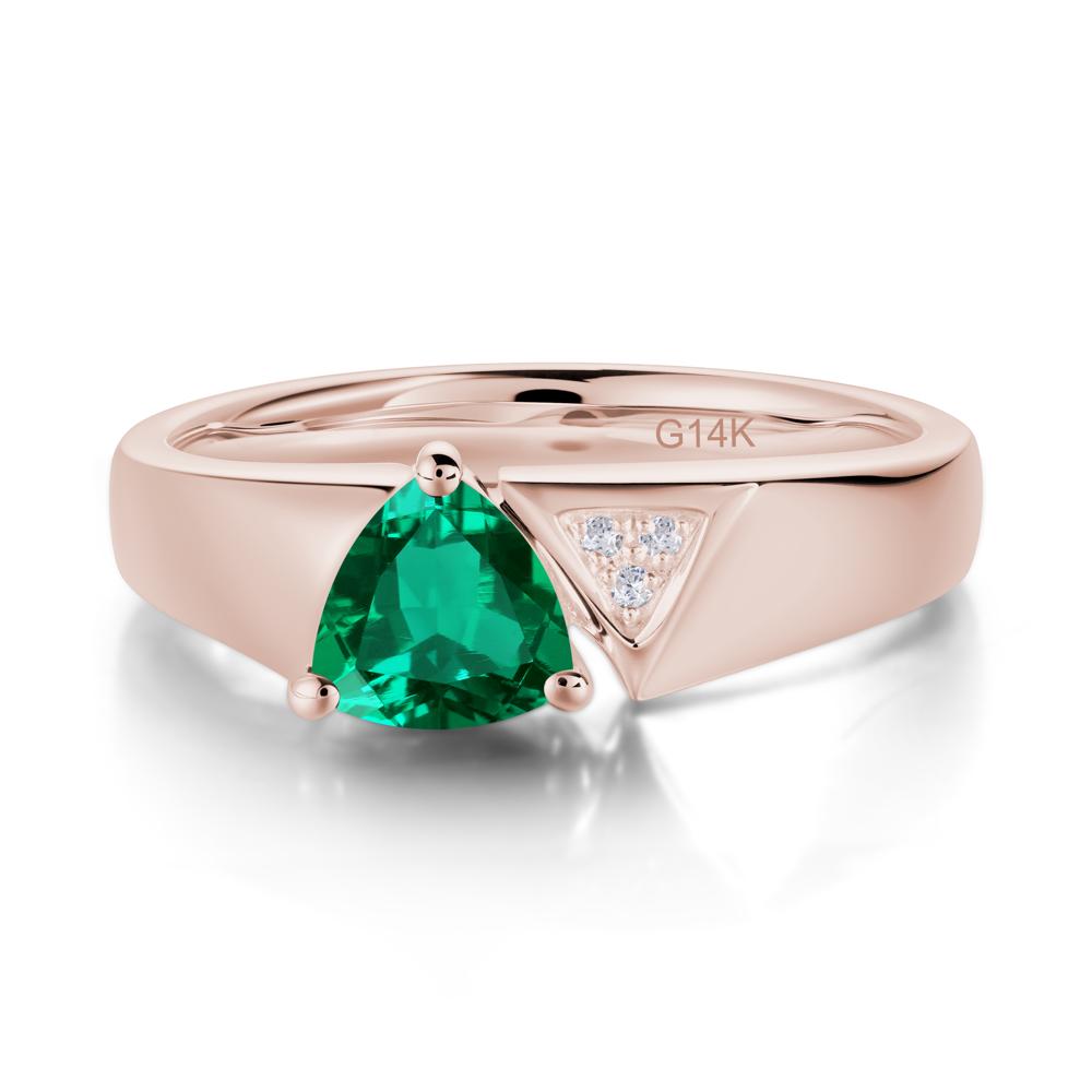 Geometric London Blue Topaz Triangle Ring - LUO Jewelry #gemstone_Emerald