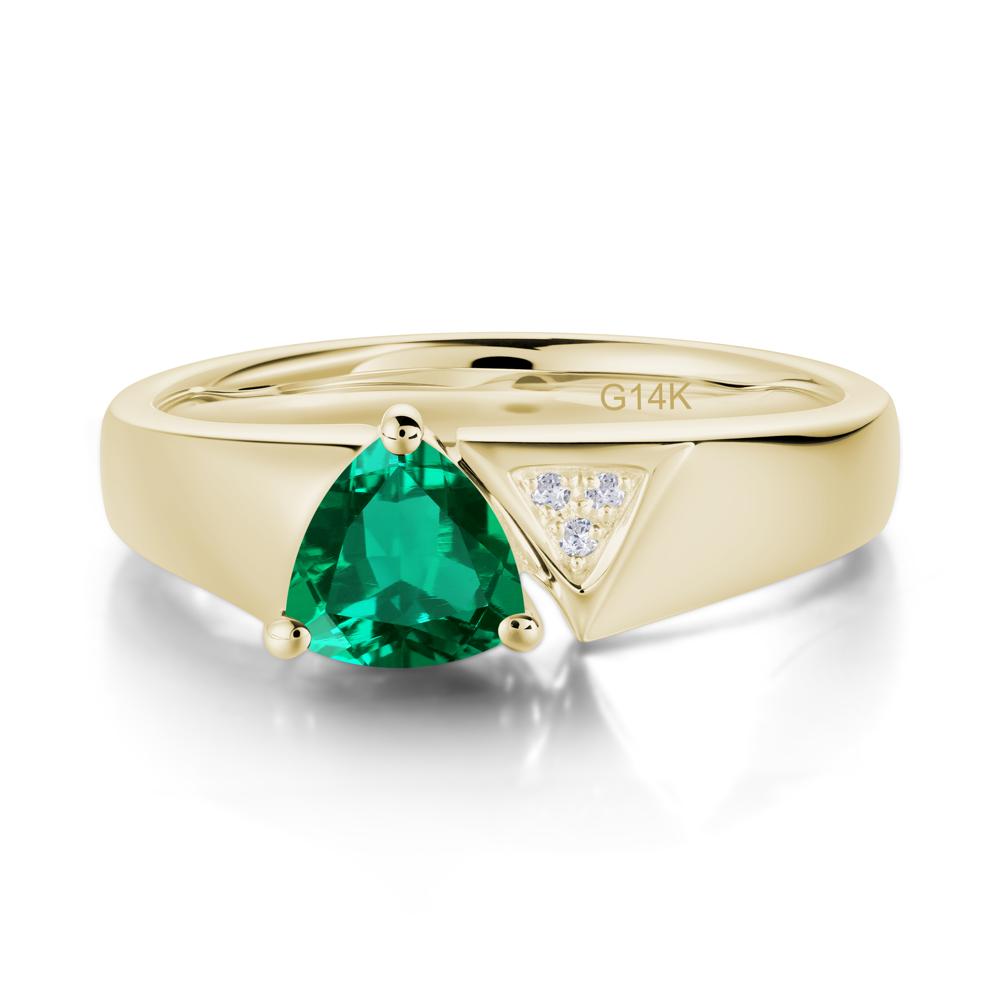 Geometric London Blue Topaz Triangle Ring - LUO Jewelry #gemstone_Emerald