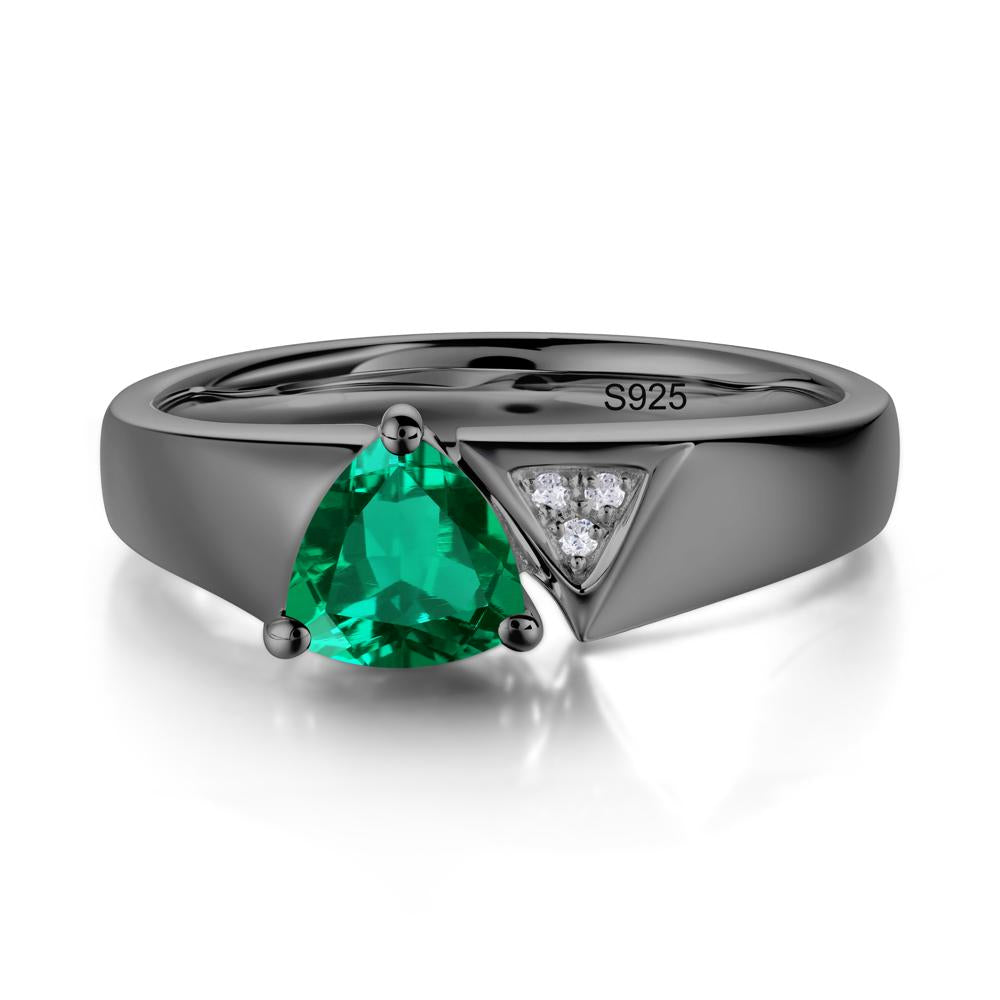 Geometric London Blue Topaz Triangle Ring - LUO Jewelry #gemstone_Emerald
