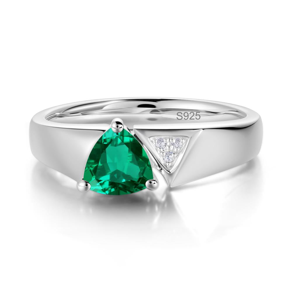 Geometric London Blue Topaz Triangle Ring - LUO Jewelry #gemstone_Emerald