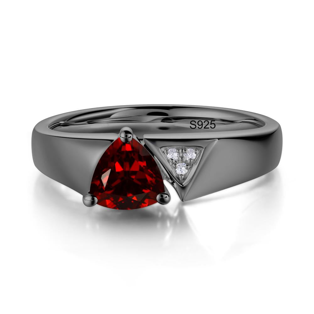 Geometric London Blue Topaz Triangle Ring - LUO Jewelry #gemstone_Garnet