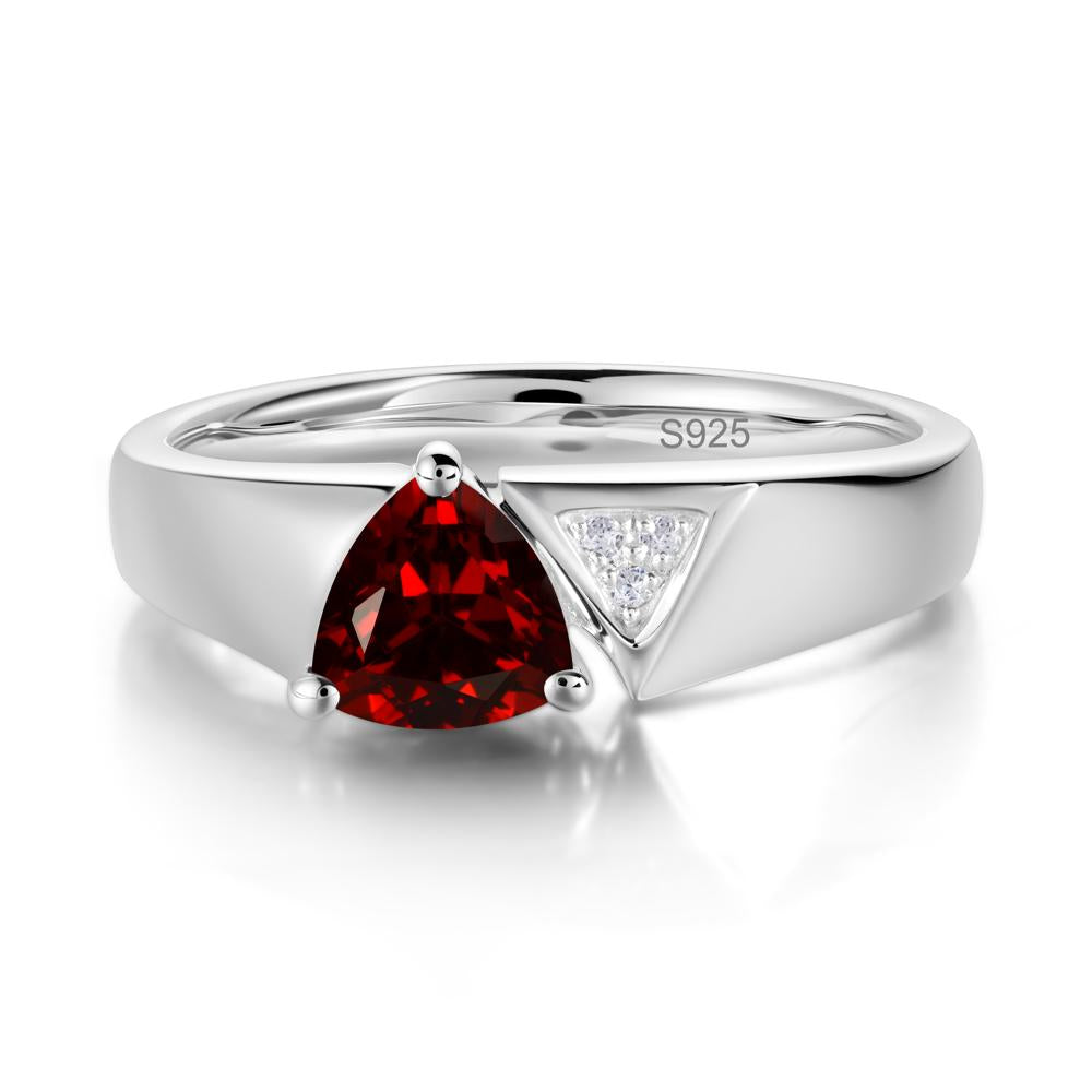 Geometric London Blue Topaz Triangle Ring - LUO Jewelry #gemstone_Garnet