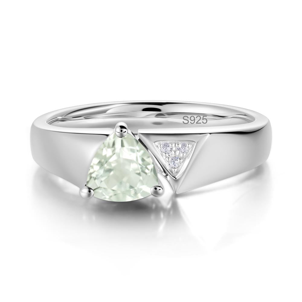 Geometric London Blue Topaz Triangle Ring - LUO Jewelry #gemstone_Green Amethyst