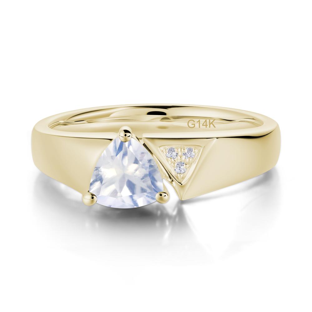 Geometric London Blue Topaz Triangle Ring - LUO Jewelry #gemstone_Moonstone