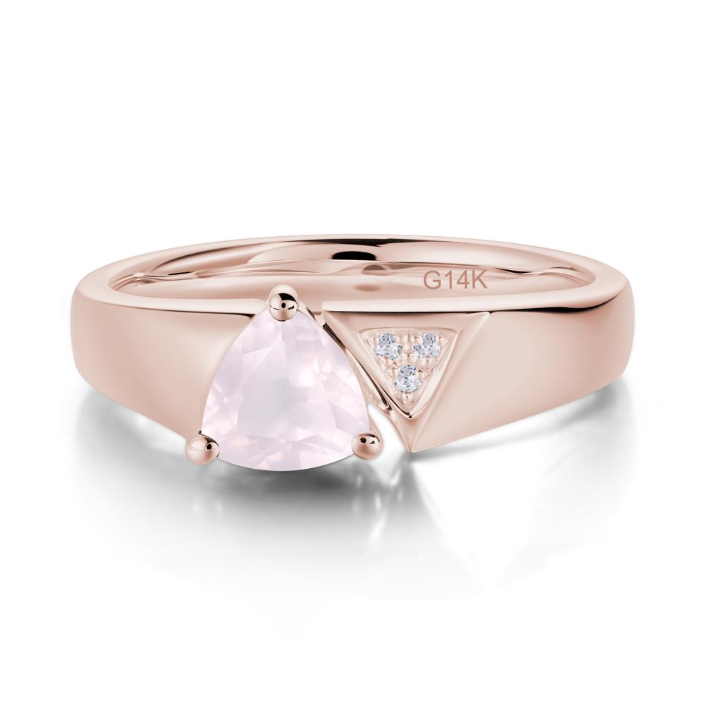 Geometric London Blue Topaz Triangle Ring - LUO Jewelry #gemstone_Rose Quartz