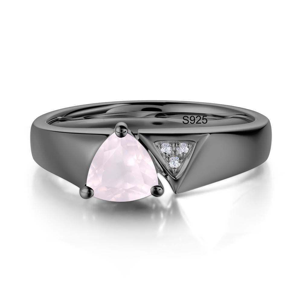 Geometric London Blue Topaz Triangle Ring - LUO Jewelry #gemstone_Rose Quartz