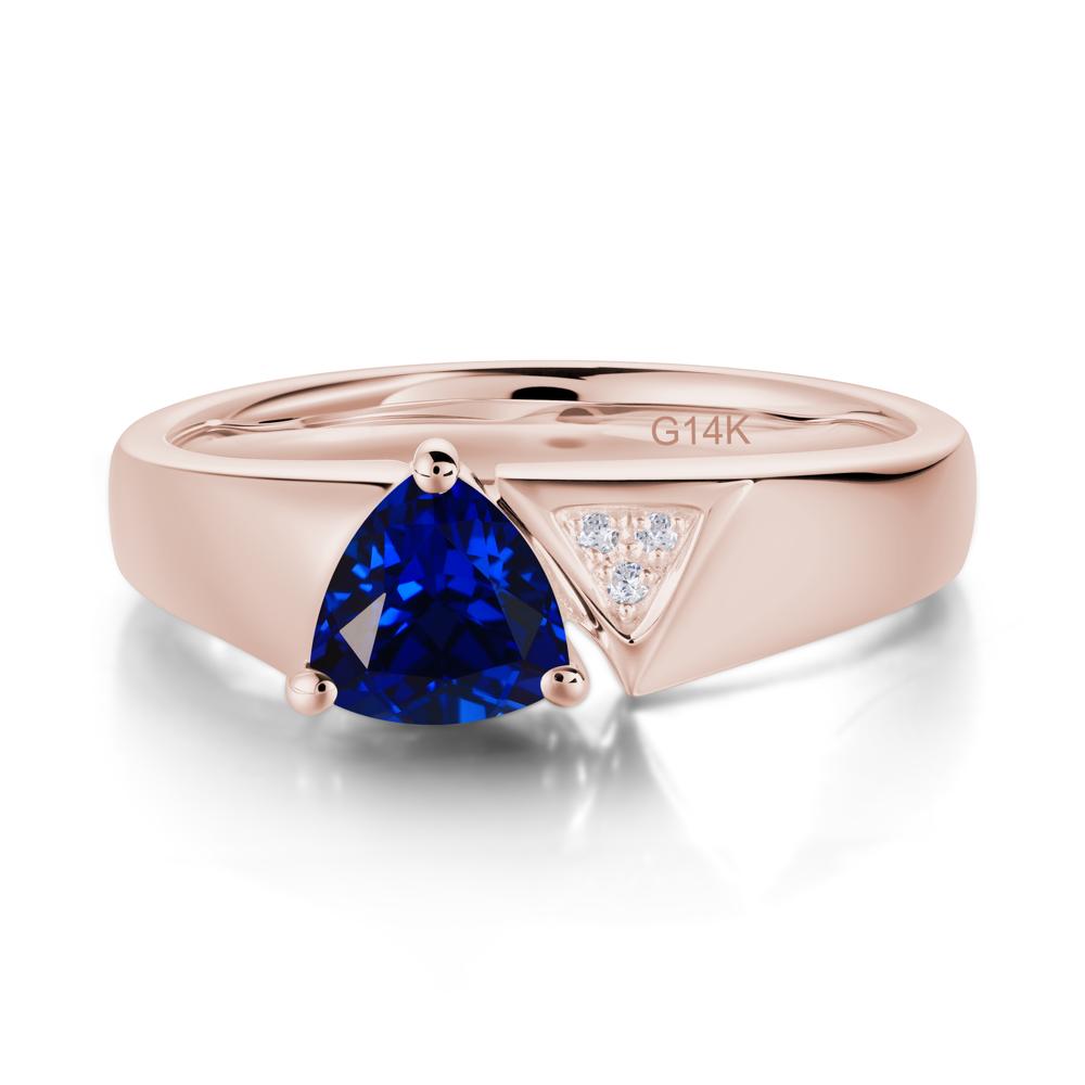Geometric London Blue Topaz Triangle Ring - LUO Jewelry #gemstone_Sapphire