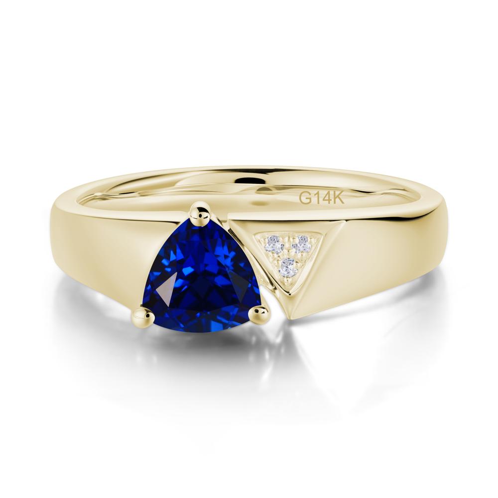 Geometric London Blue Topaz Triangle Ring - LUO Jewelry #gemstone_Sapphire