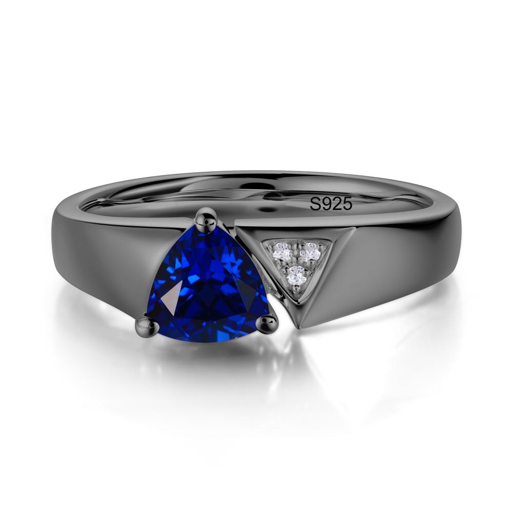 Geometric London Blue Topaz Triangle Ring - LUO Jewelry #gemstone_Sapphire