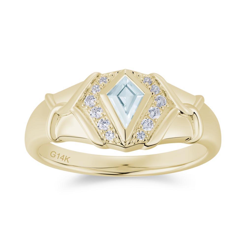 Kite Cut Amethyst Men's Ring - LUO Jewelry #gemstone_Aquamarine