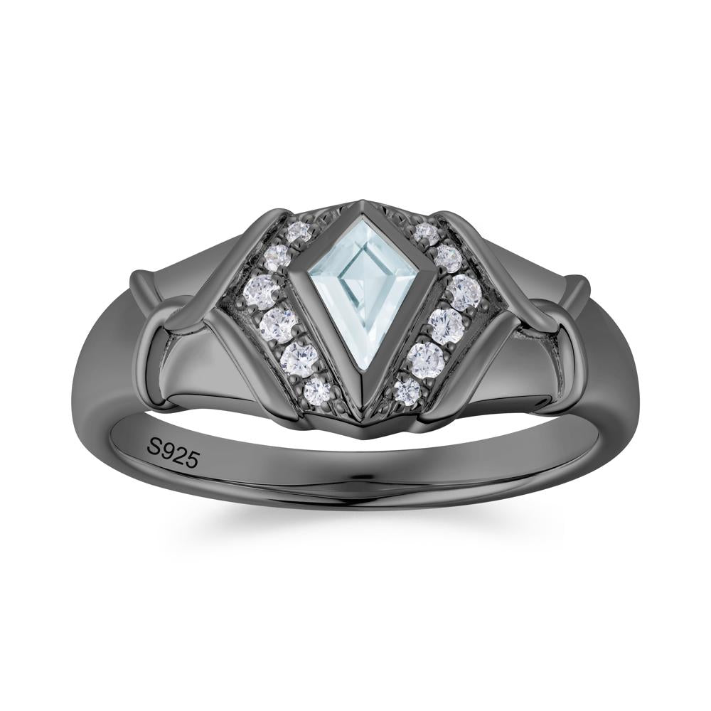 Kite Cut Amethyst Men's Ring - LUO Jewelry #gemstone_Aquamarine