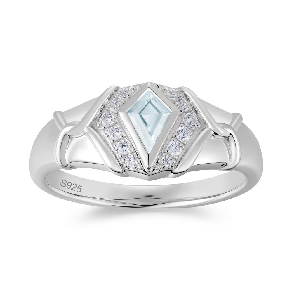 Kite Cut Amethyst Men's Ring - LUO Jewelry #gemstone_Aquamarine