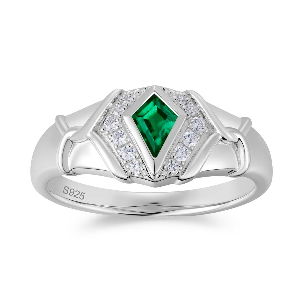 Kite Cut Amethyst Men's Ring - LUO Jewelry #gemstone_Emerald