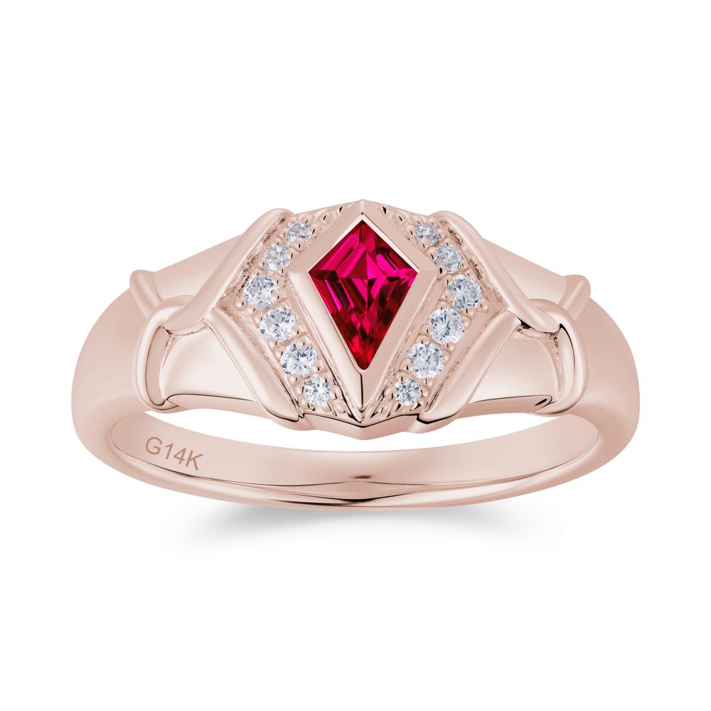 Kite Cut Amethyst Men's Ring - LUO Jewelry #gemstone_Ruby
