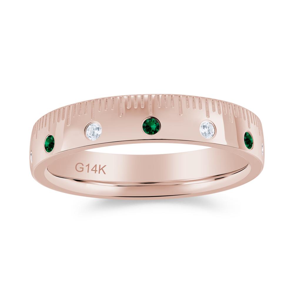 Emerald and Cubic Zirconia Ring Graduation Gift for Women - LUO Jewelry #gemstone_Emerald and Cubic Zirconia