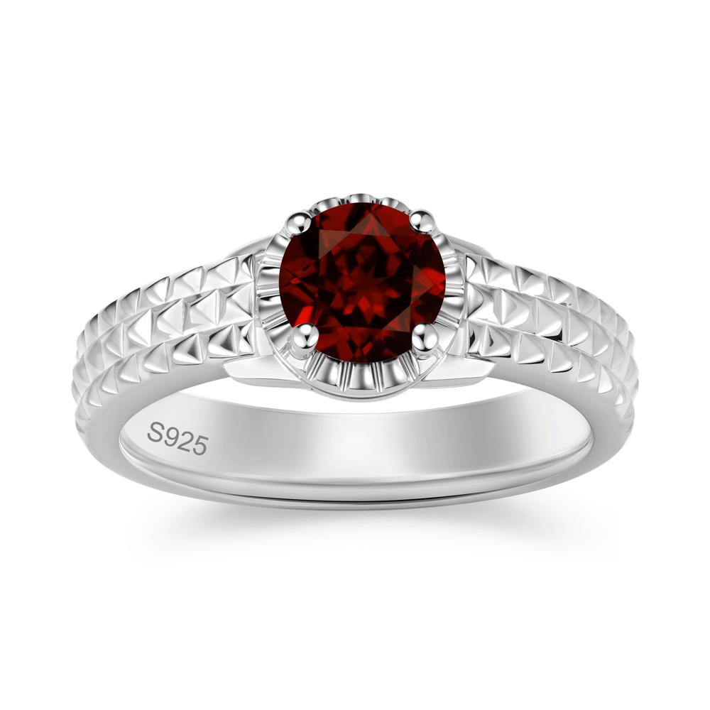 Garnet Statement Unisex Ring - LUO Jewelry #gemstone_Garnet