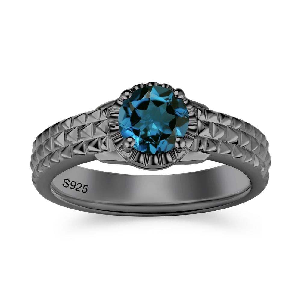 Garnet Statement Unisex Ring - LUO Jewelry #gemstone_London Blue Topaz
