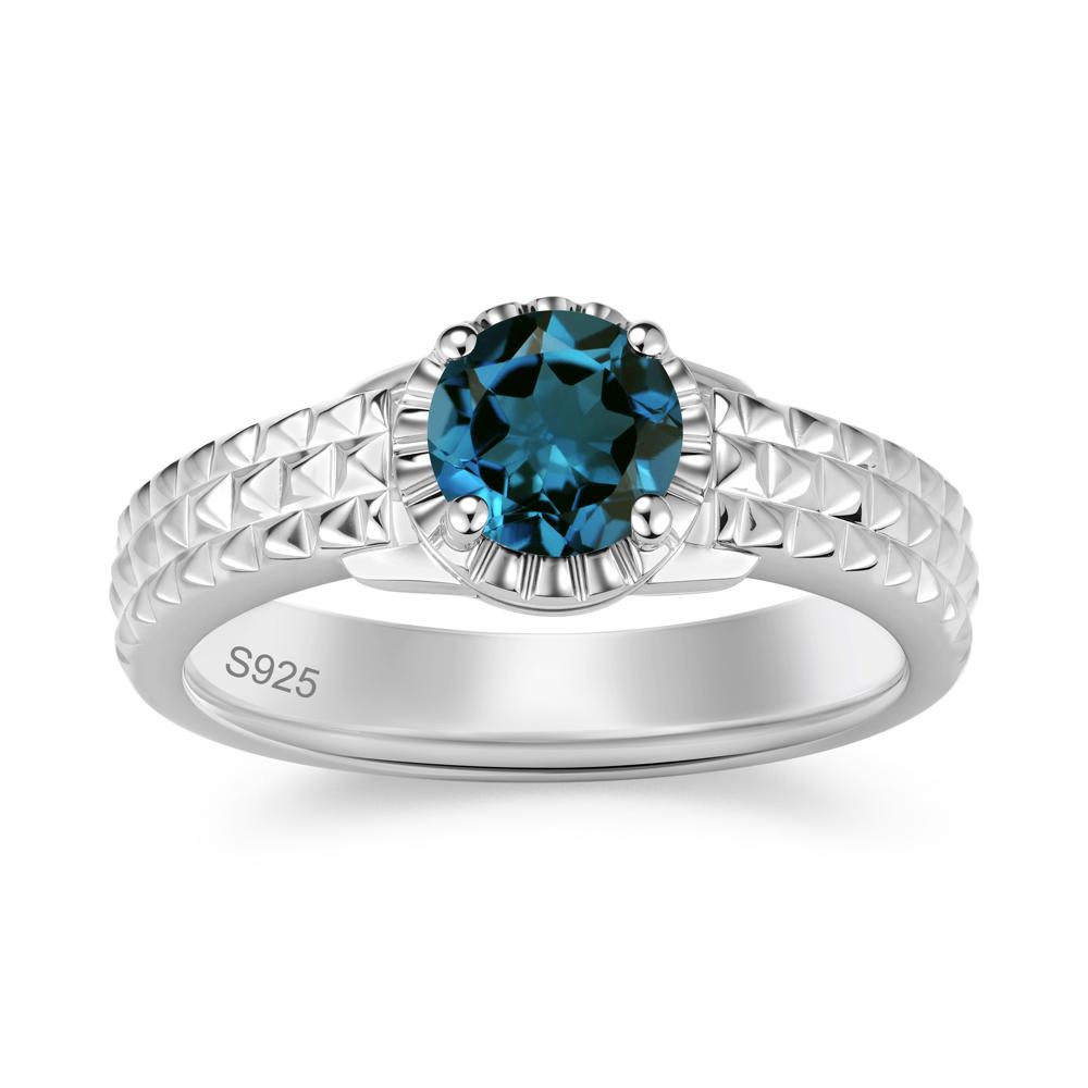 Garnet Statement Unisex Ring - LUO Jewelry #gemstone_London Blue Topaz