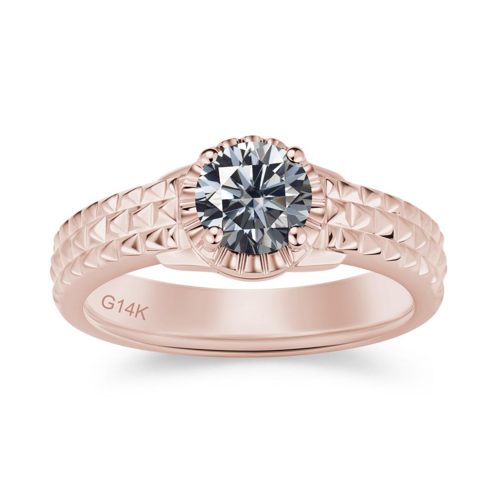 Garnet Statement Unisex Ring - LUO Jewelry #gemstone_Grey Moissanite