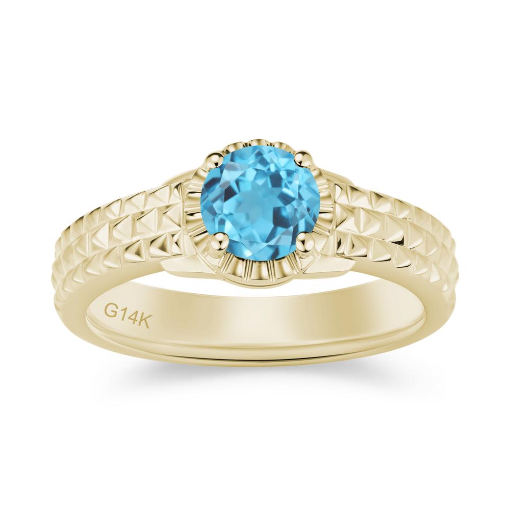 Garnet Statement Unisex Ring - LUO Jewelry #gemstone_Swiss Blue Topaz