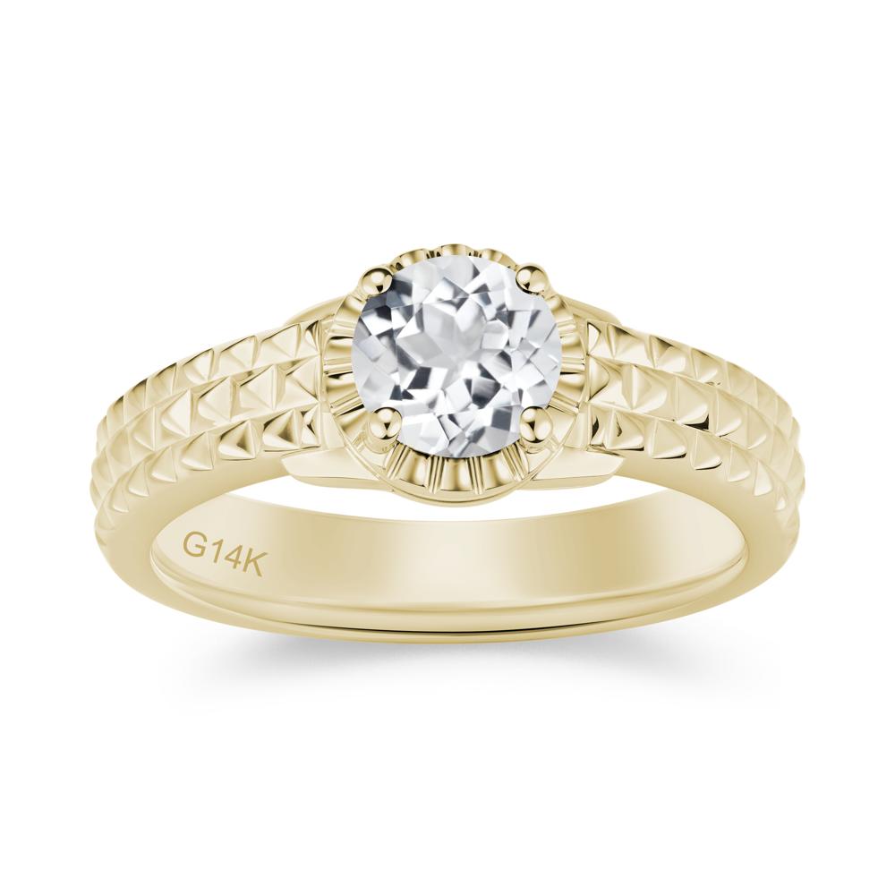Garnet Statement Unisex Ring - LUO Jewelry #gemstone_White Topaz