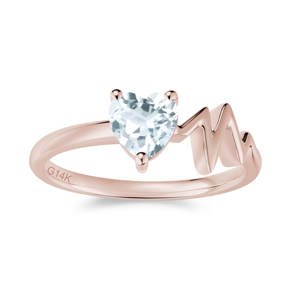 Garnet Heartbeat Proposal Ring - LUO Jewelry #gemstone_Aquamarine