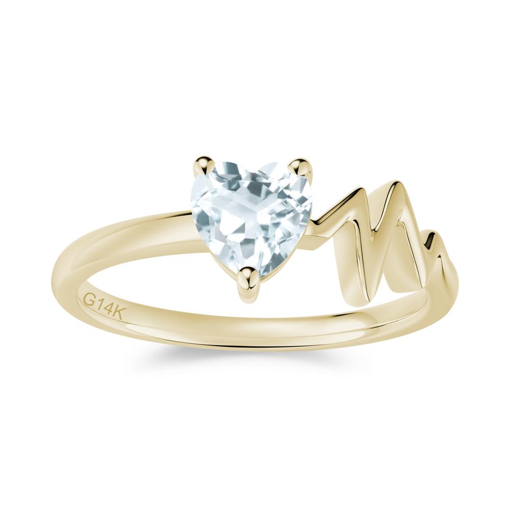 Garnet Heartbeat Proposal Ring - LUO Jewelry #gemstone_Aquamarine
