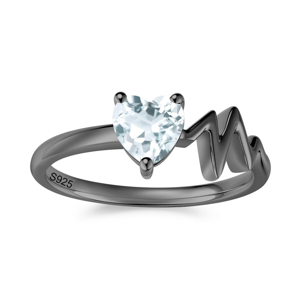 Garnet Heartbeat Proposal Ring - LUO Jewelry #gemstone_Aquamarine